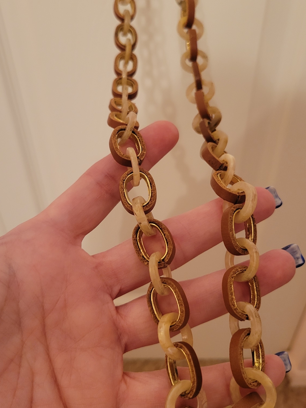 Gold-Tone and Tortoiseshell Link Necklace